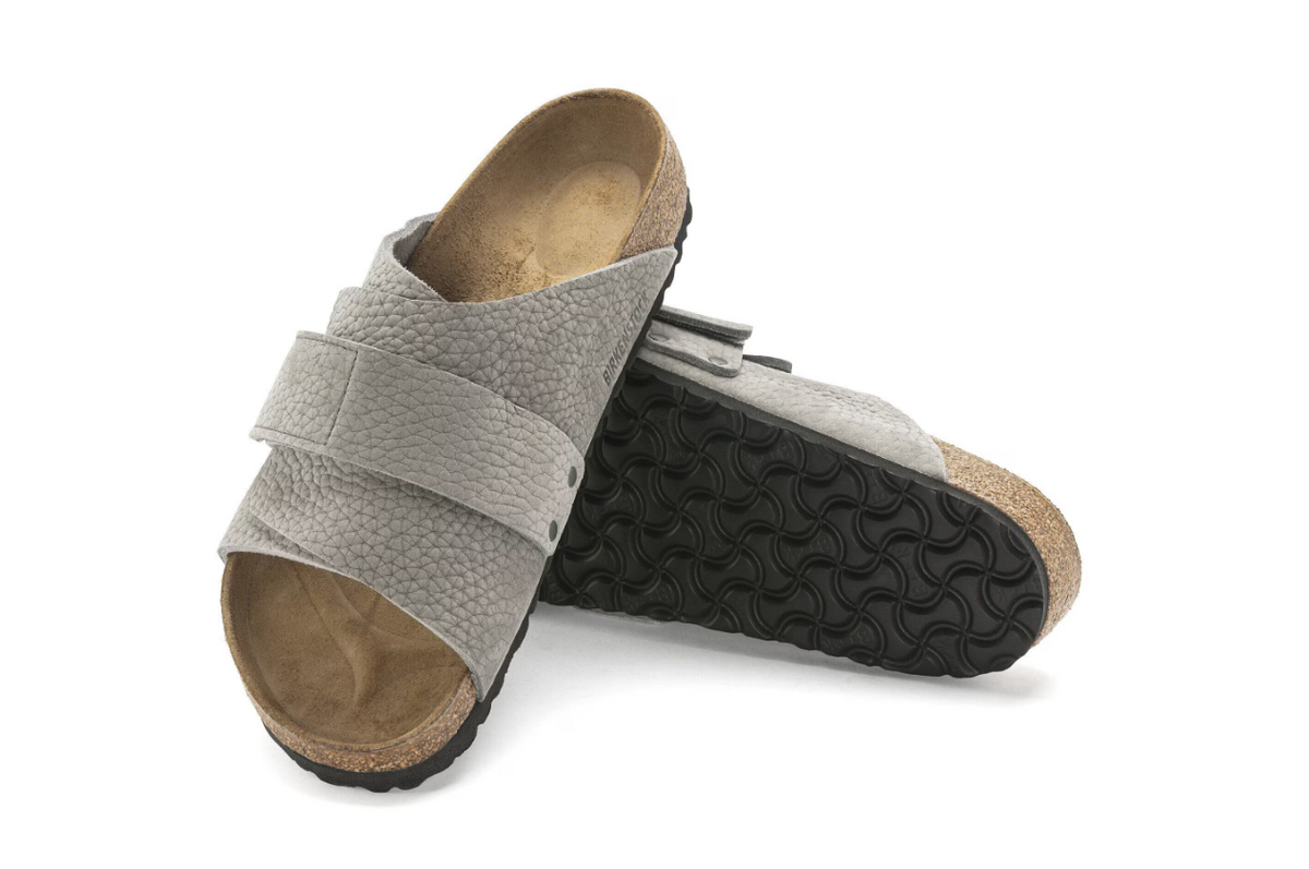 Birkenstock Kyoto Nubuck Leather Desert Buck Whale - Gray, Regular