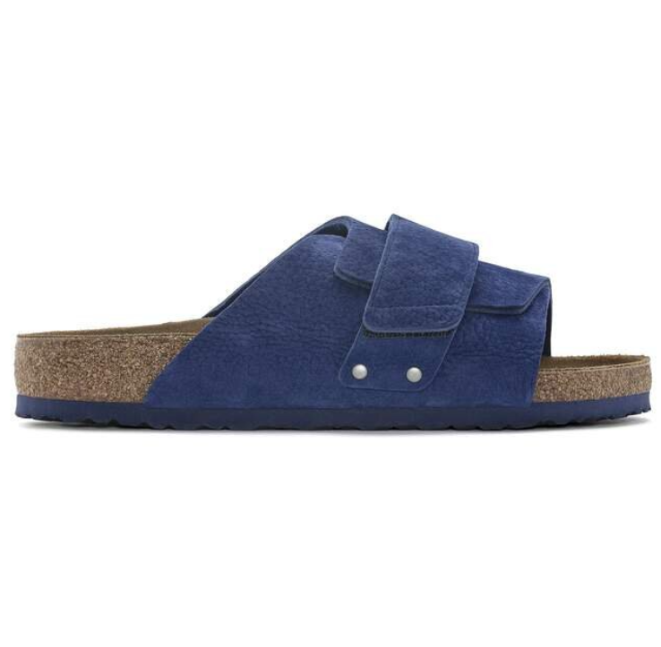 Birkenstock Kyoto Nubuck Leather Desert Buck Indigo Blue Regular