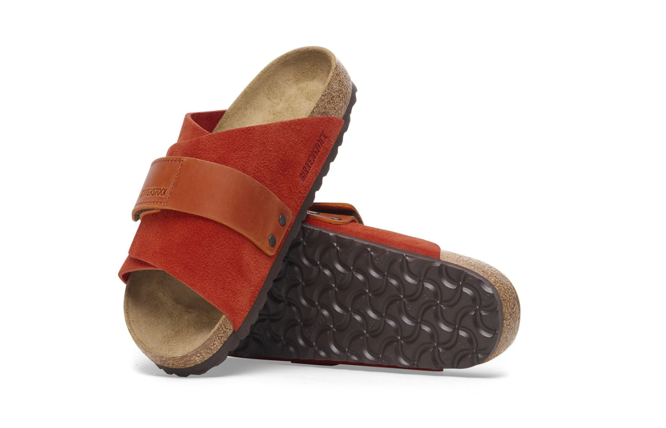 Birkenstock Kyoto Nubuck Leather/Suede Rust Brown Narrow