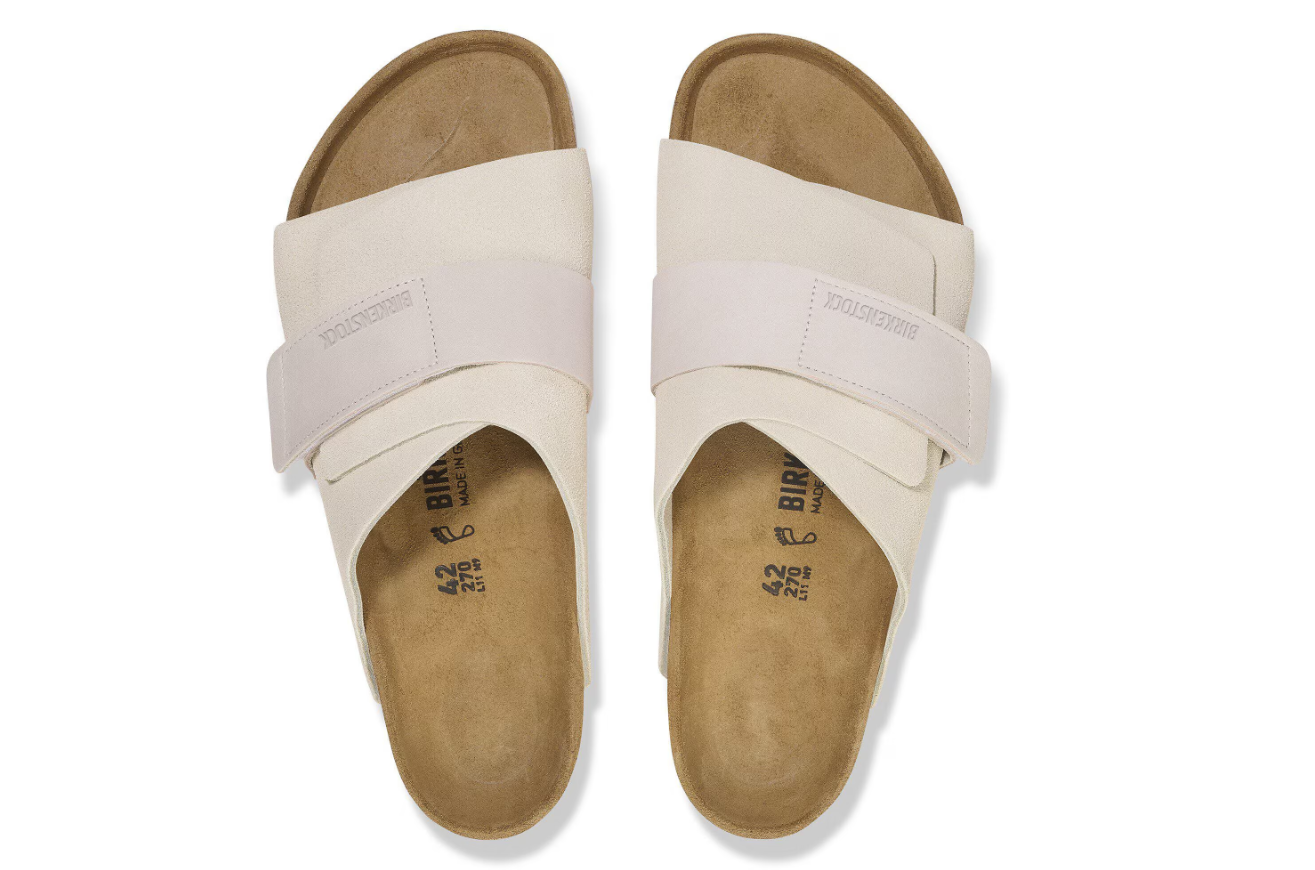 Birkenstock Kyoto Nubuck-Suede Leather Antique White Narrow