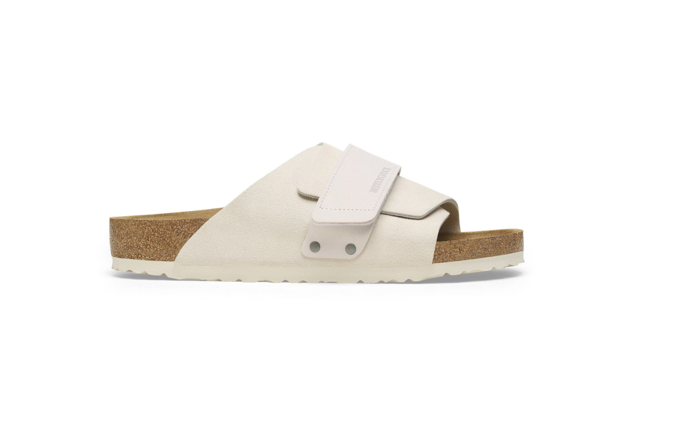 Birkenstock Kyoto Nubuck-Suede Leather Antique White Narrow