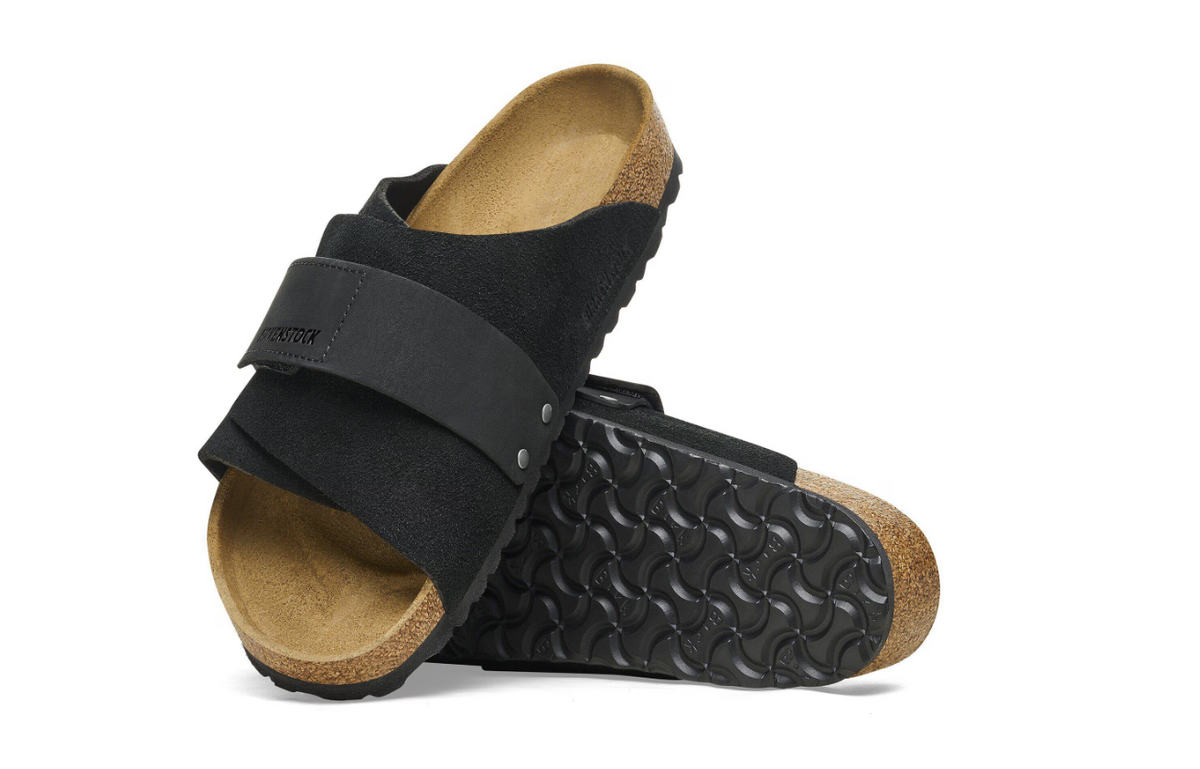Birkenstock Kyoto Nubuck Leather/Suede Black Narrow