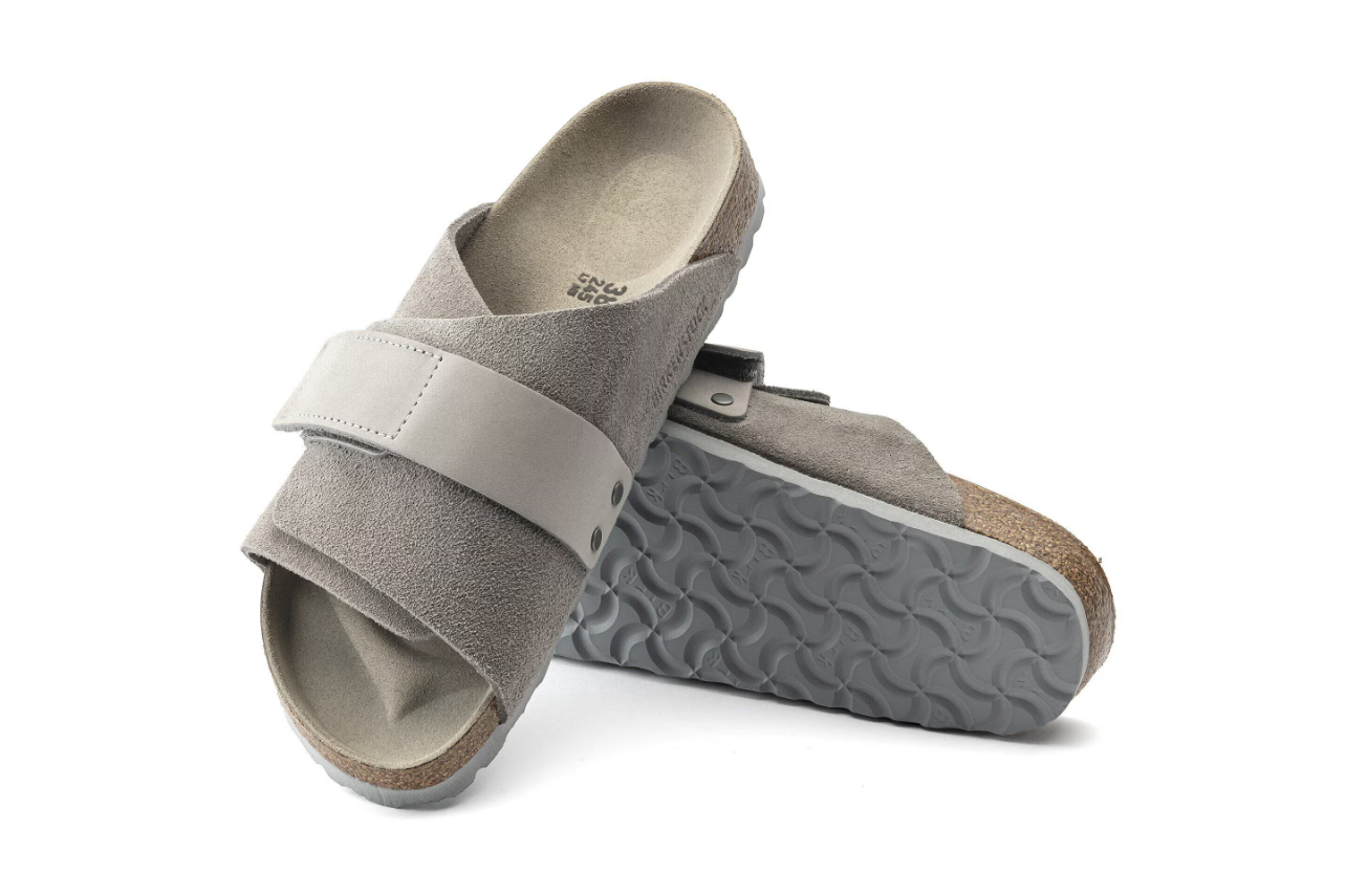 Birkenstock Kyoto Nubuck Leather/Suede Stone Coin Narrow