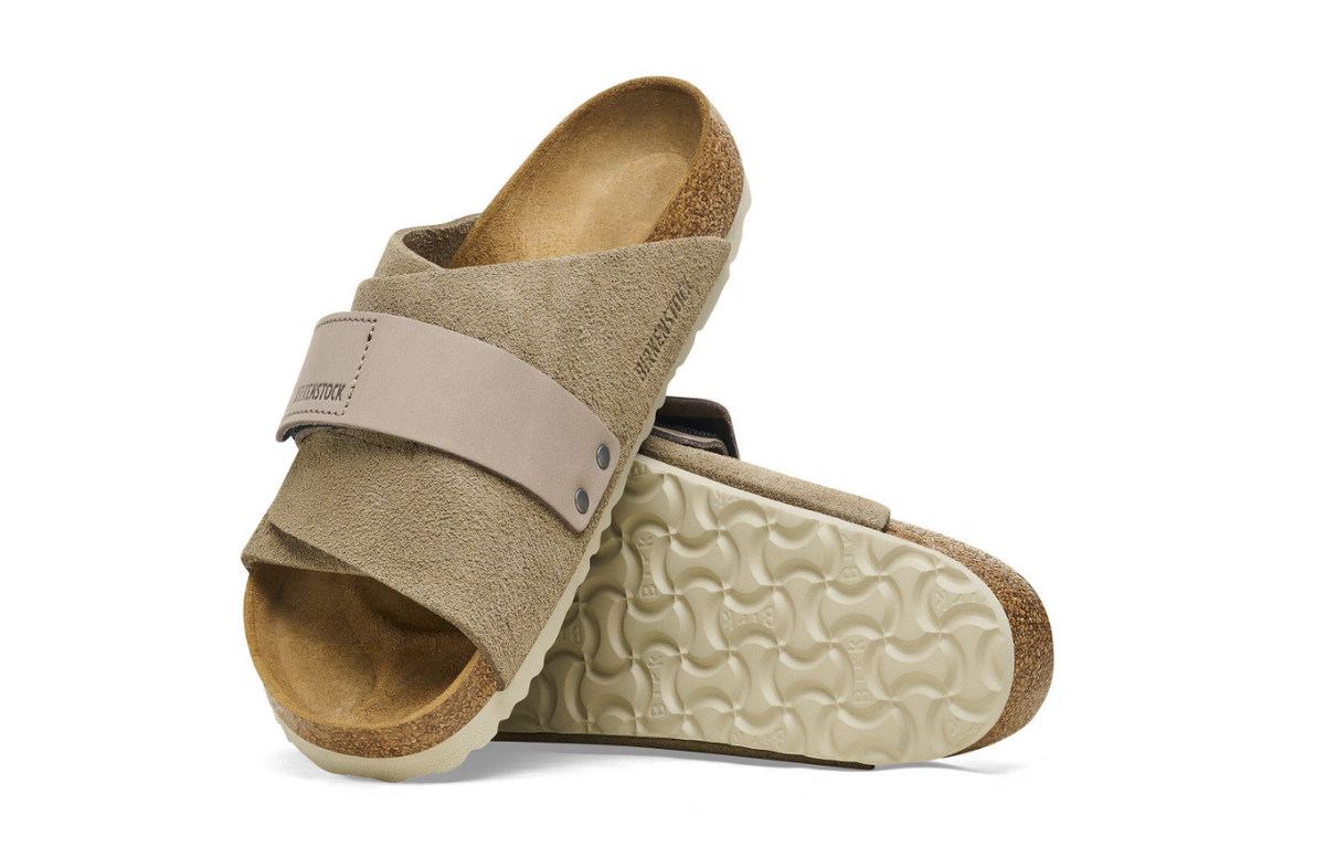 Birkenstock Kyoto Nubuck Leather/Suede - Taupe, Regular