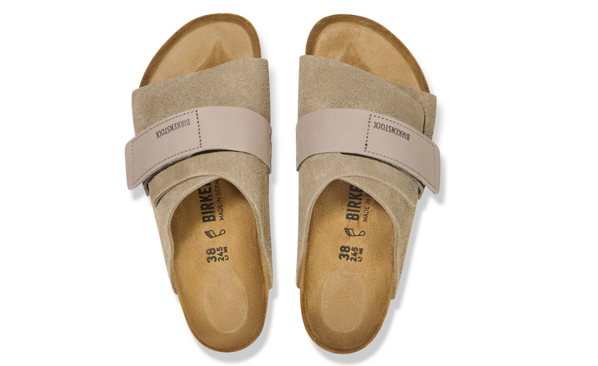 Birkenstock Kyoto Nubuck Leather/Suede - Taupe, Regular