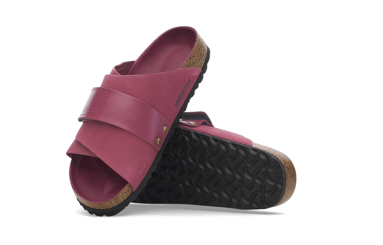 Birkenstock Kyoto Nubuck Leather Berry Crush Narrow
