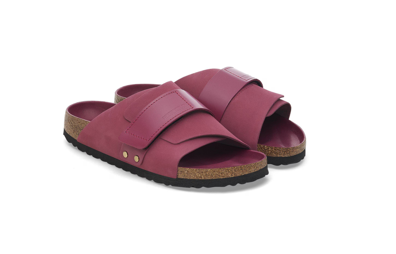 Birkenstock Kyoto Nubuck Leather Berry Crush Narrow