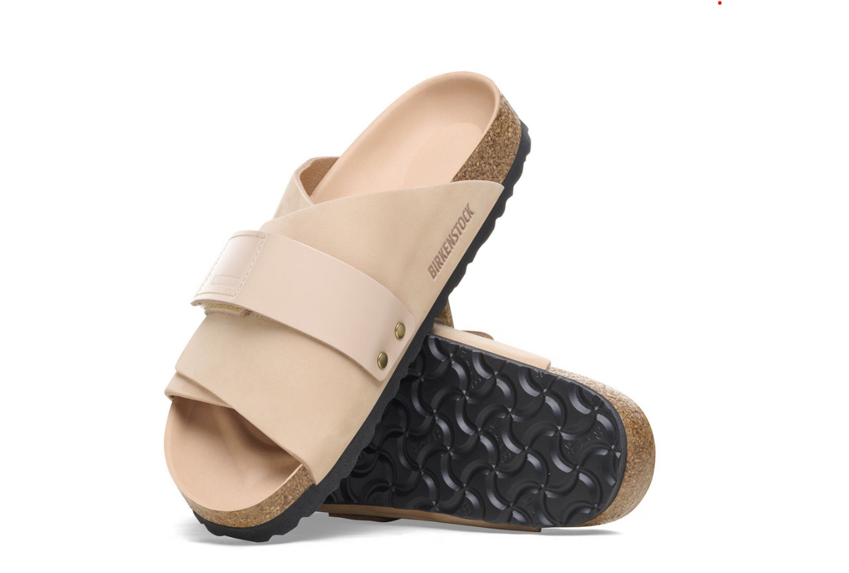 Birkenstock Kyoto Nubuck Leather New - Beige, Narrow