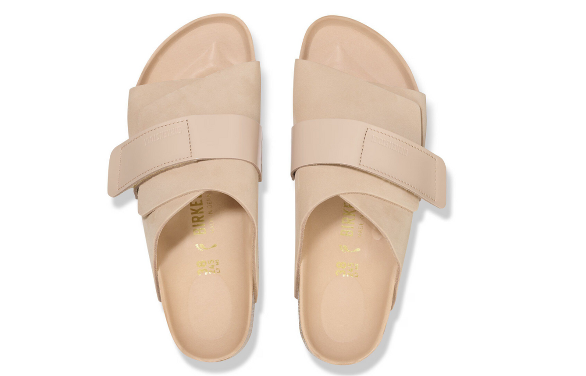 Birkenstock Kyoto Nubuck Leather New - Beige, Narrow