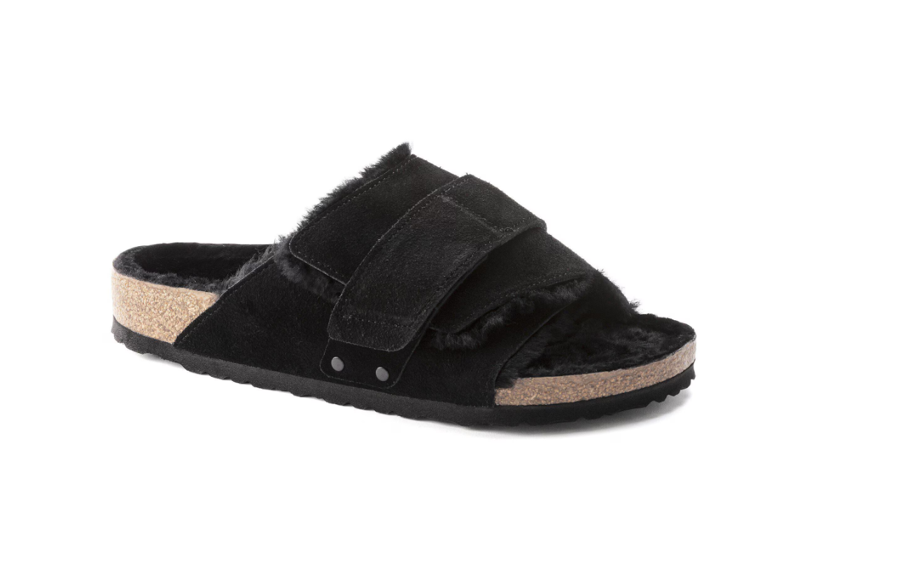 Birkenstock Kyoto Shearling Suede Black Regular