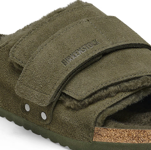 Birkenstock Kyoto Shearling Suede Thyme Regular