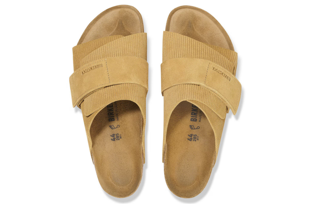 Birkenstock Kyoto Suede Embossed Corduroy Cork r - Brown, Regular