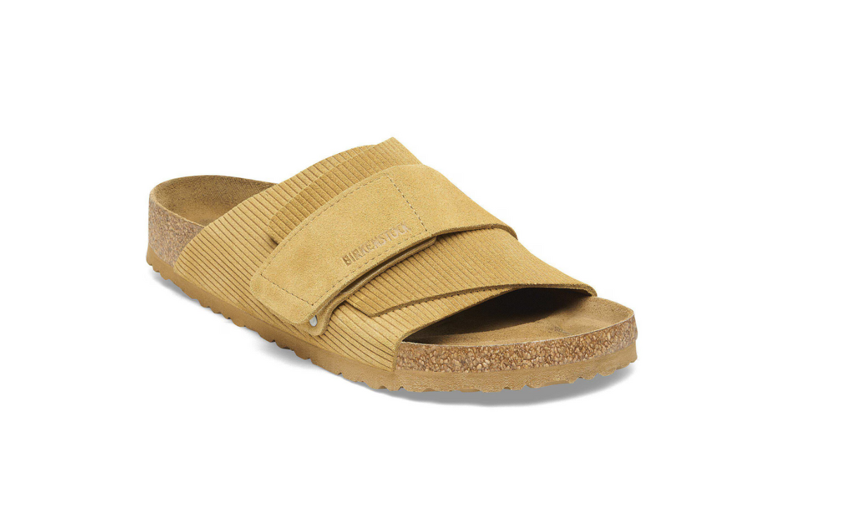 Birkenstock Kyoto Suede Embossed Corduroy Cork r - Brown, Regular