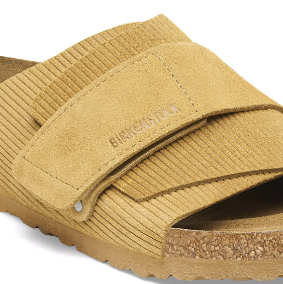 Birkenstock Kyoto Suede Embossed Corduroy Cork r - Brown, Regular