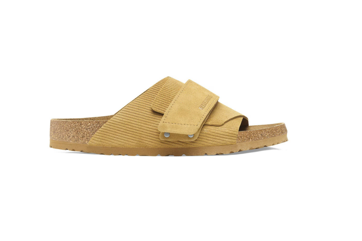 Birkenstock Kyoto Suede Embossed Corduroy Cork r - Brown, Regular