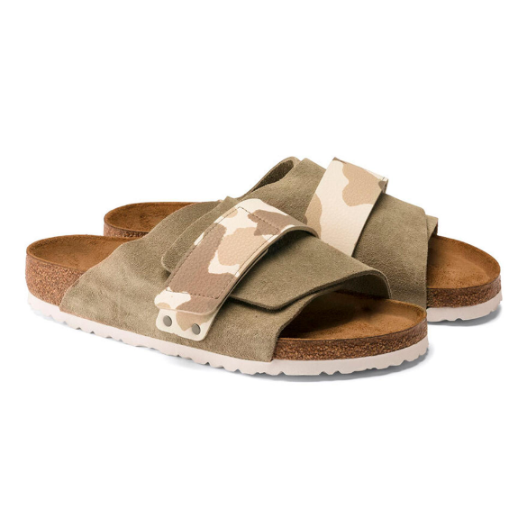 Birkenstock Kyoto Suede Leather Gray Taupe Narrow