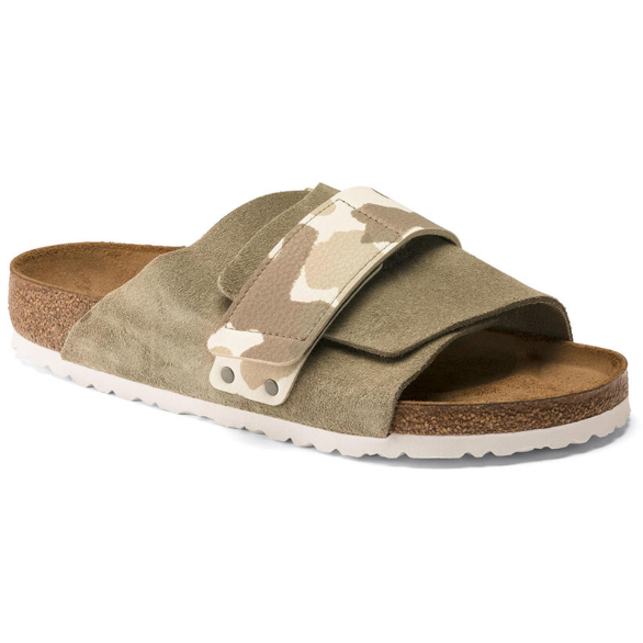 Birkenstock Kyoto Suede Leather Gray Taupe Narrow
