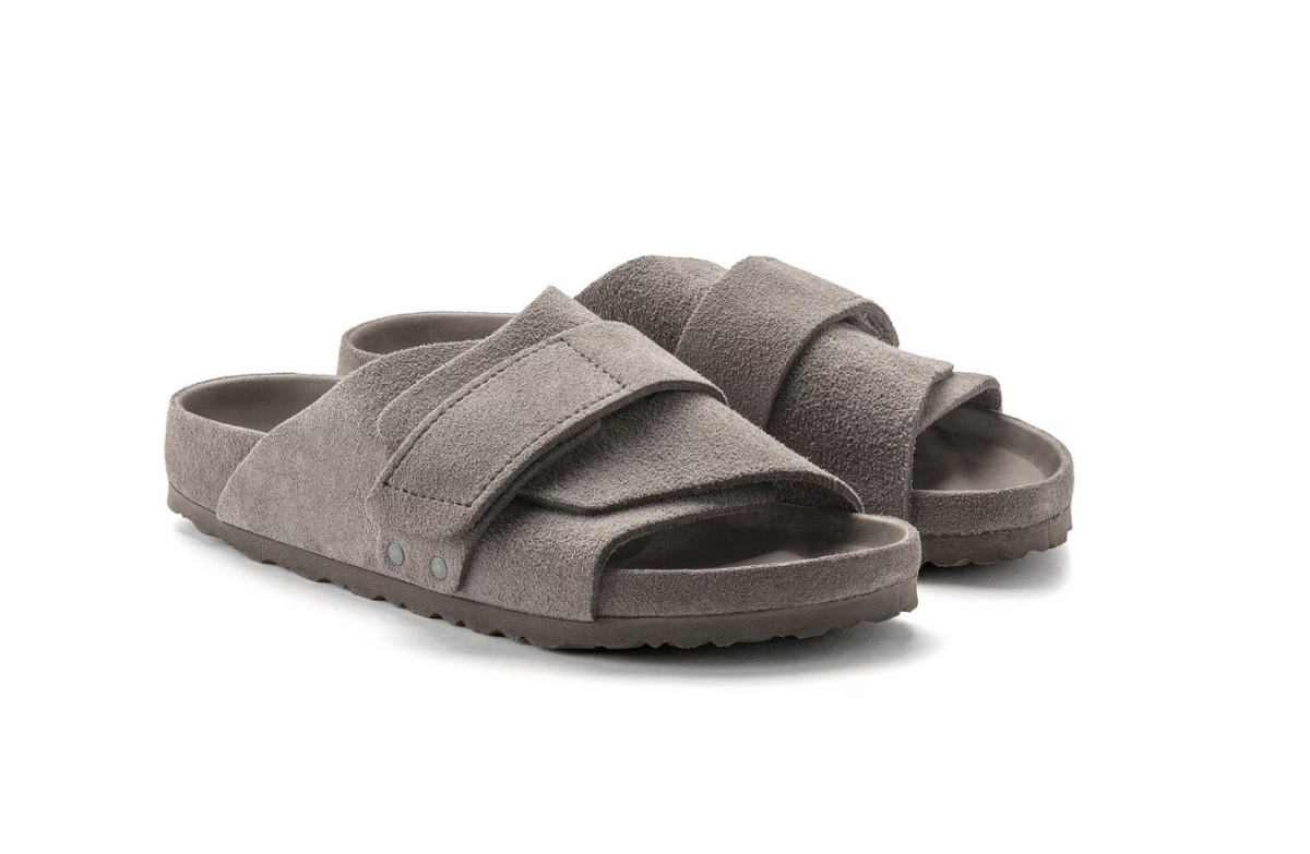 Birkenstock Kyoto Suede Leather Gray Taupe Regular