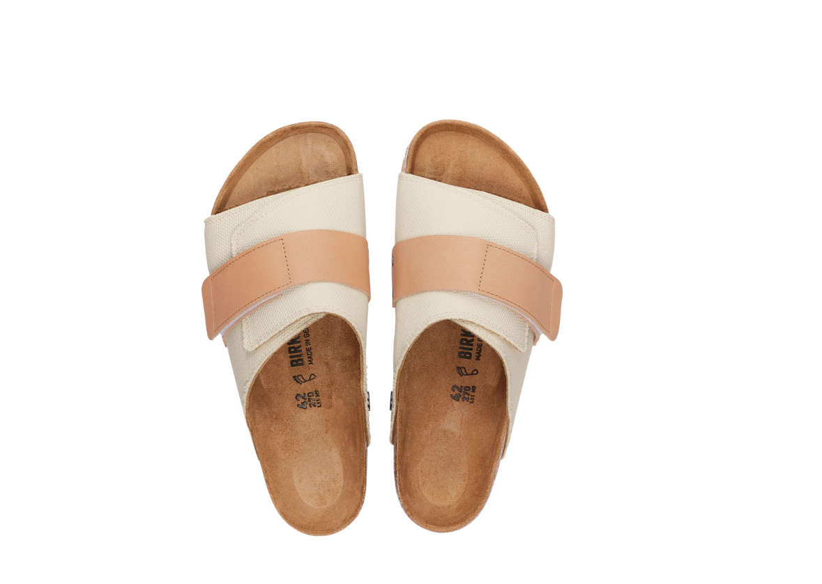 Birkenstock Kyoto Eggshell Canvas/Nubuck Leather Regular