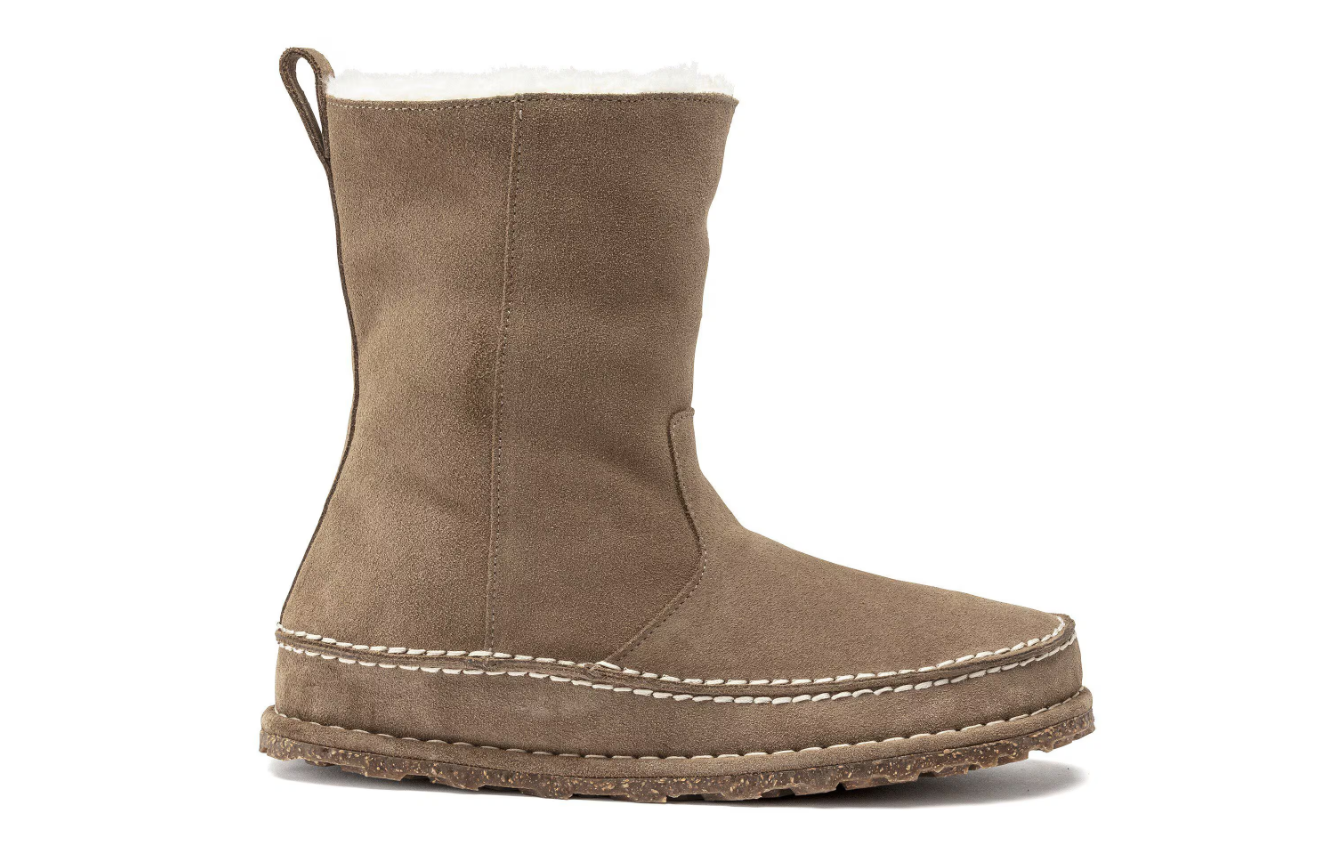 Birkenstock Lahti Suede Leather Gray Taupe Narrow