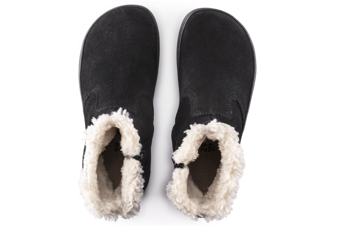 Birkenstock Lille Kids Suede Leather - Black, Regular