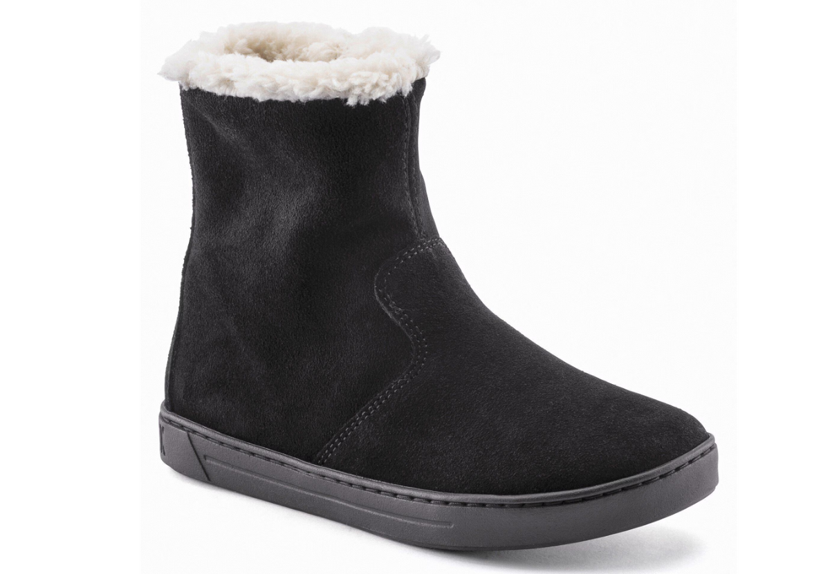 Birkenstock Lille Kids Suede Leather - Black, Regular