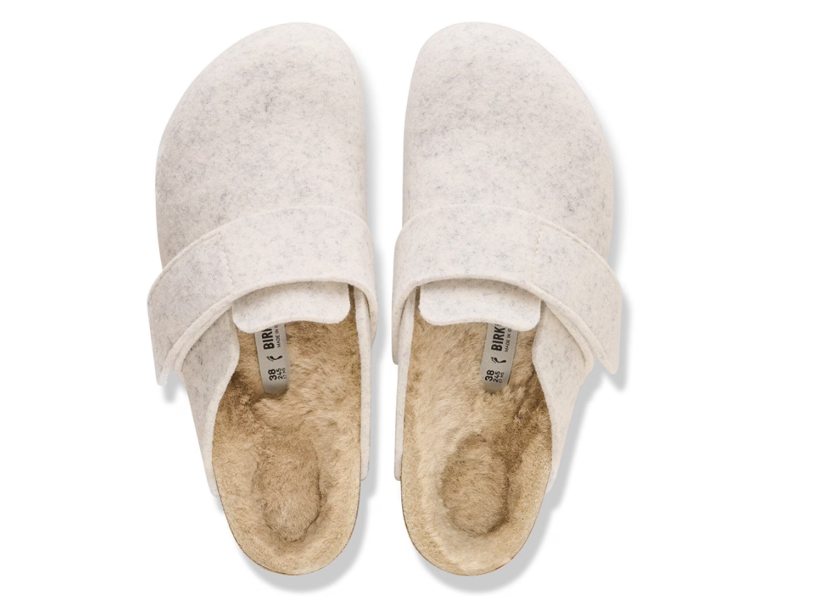 Birkenstock Loma Shearling Felt Oyster Narrow
