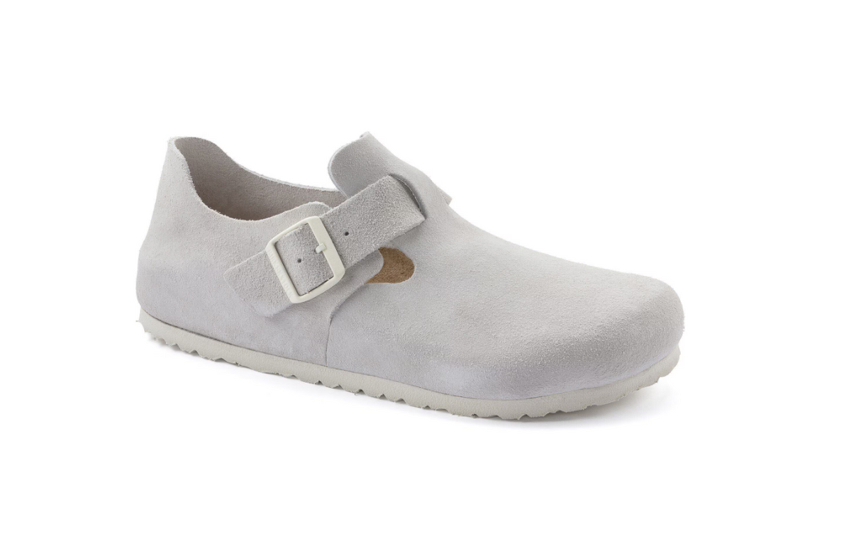 Birkenstock London Suede Leather - White, Regular