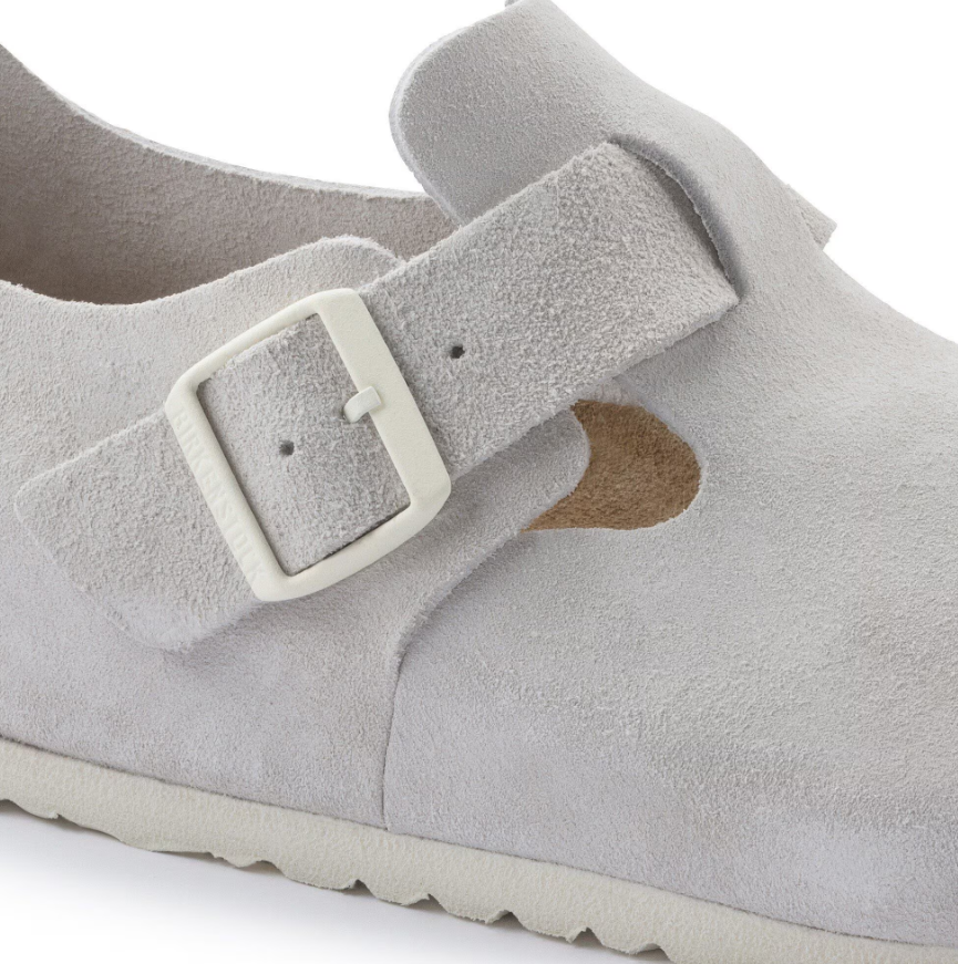 Birkenstock London Suede Leather - White, Regular