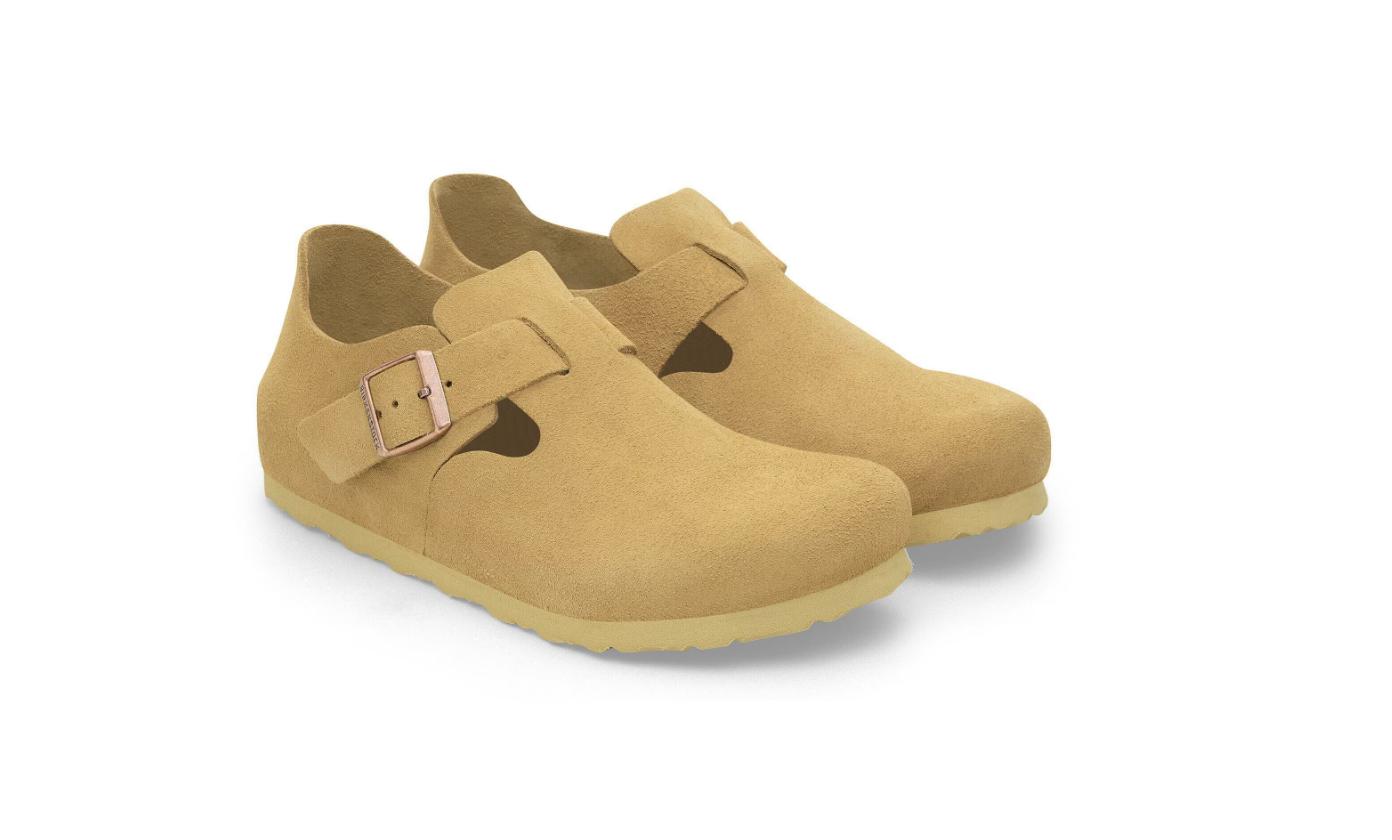 BIRKENSTOCK London Suede Leather Latte Cream Narrow