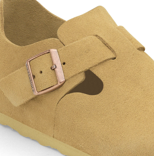 BIRKENSTOCK London Suede Leather Latte Cream Narrow