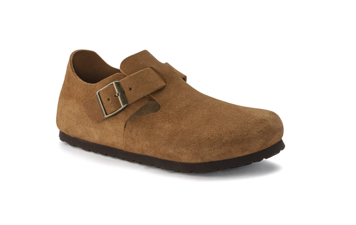 Birkenstock London Suede Leather - MInk, Narrow