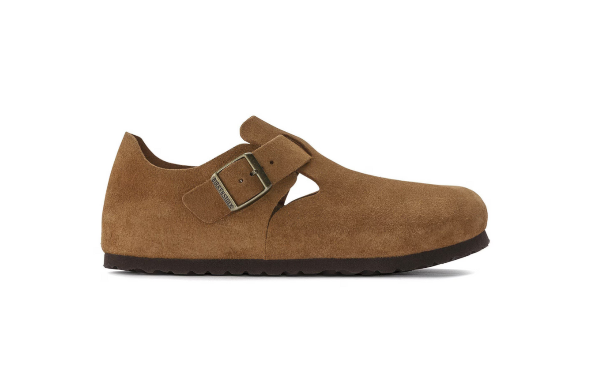 Birkenstock London Suede Leather - MInk, Narrow