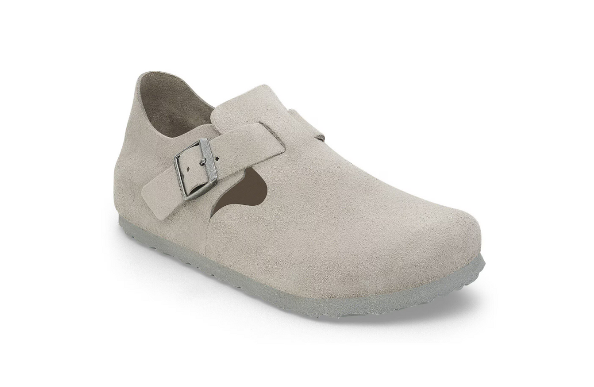 Birkenstock London Suede Leather Stone Coin Regular