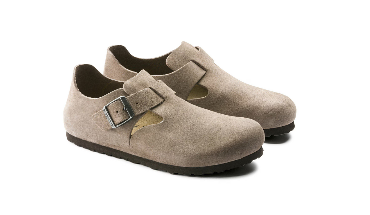 Birkenstock London Suede Leather - Taupe, Regular