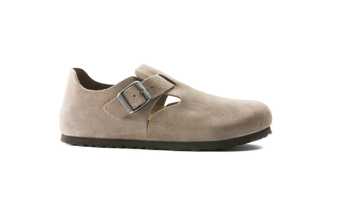 Birkenstock London Suede Leather - Taupe, Regular