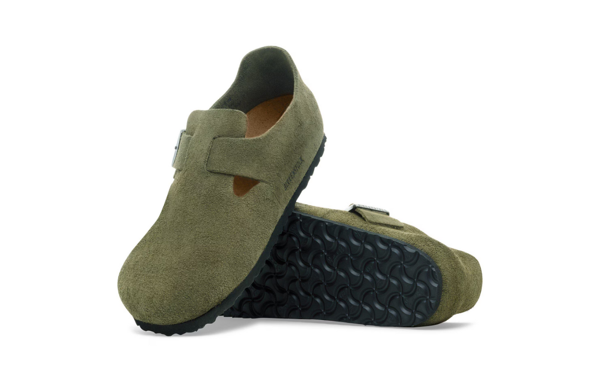 Birkenstock London Suede Leather - Thyme, Narrow