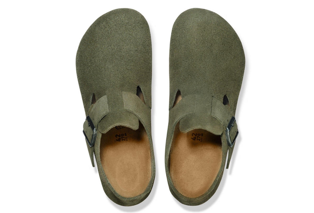 Birkenstock London Suede Leather - Thyme, Narrow