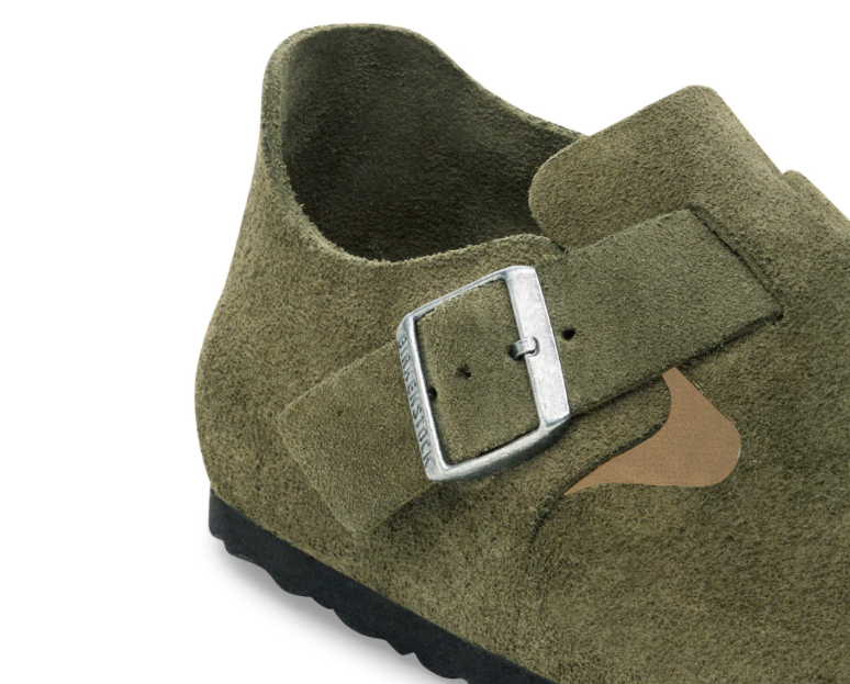 Birkenstock London Suede Leather - Thyme, Narrow