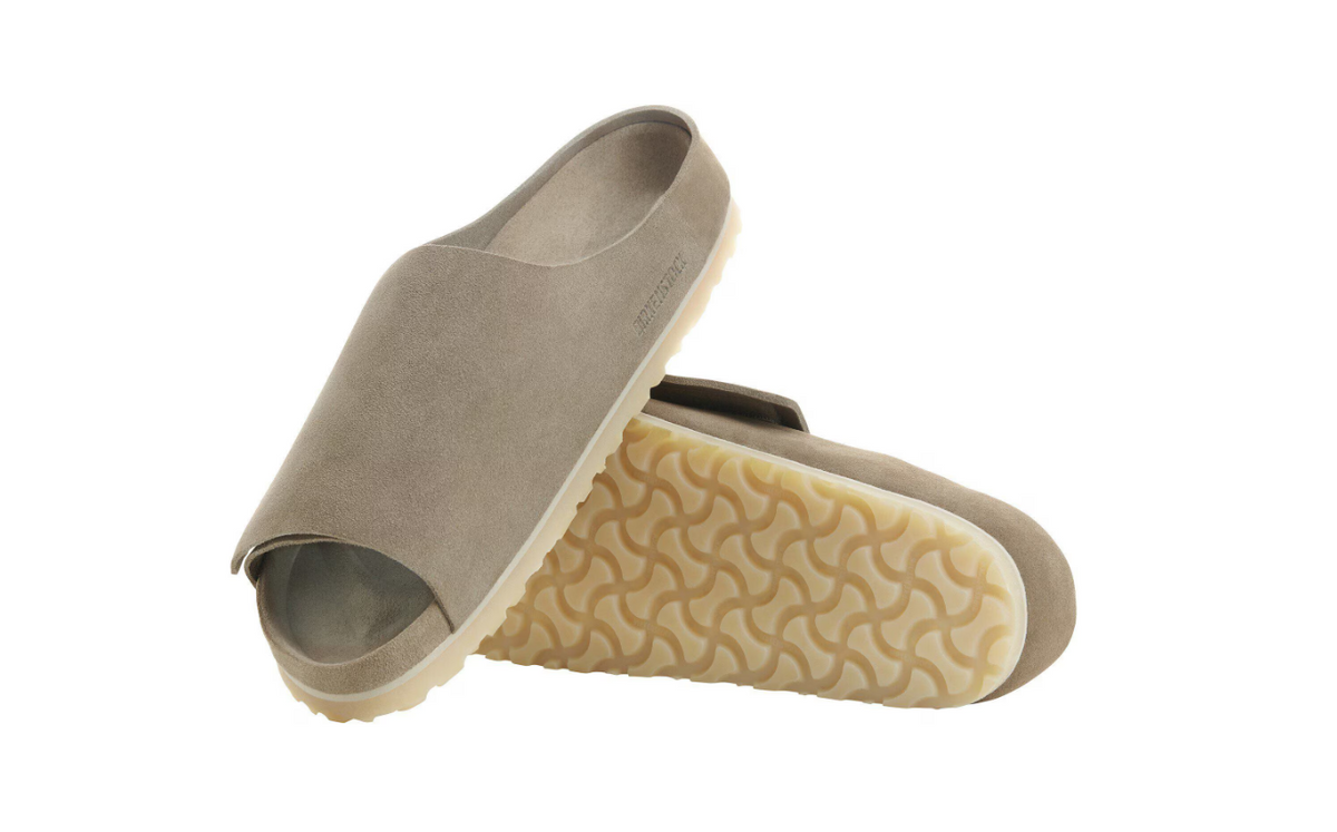 Birkenstock Los Feliz Suede Leather Sandals Taupe Narrow