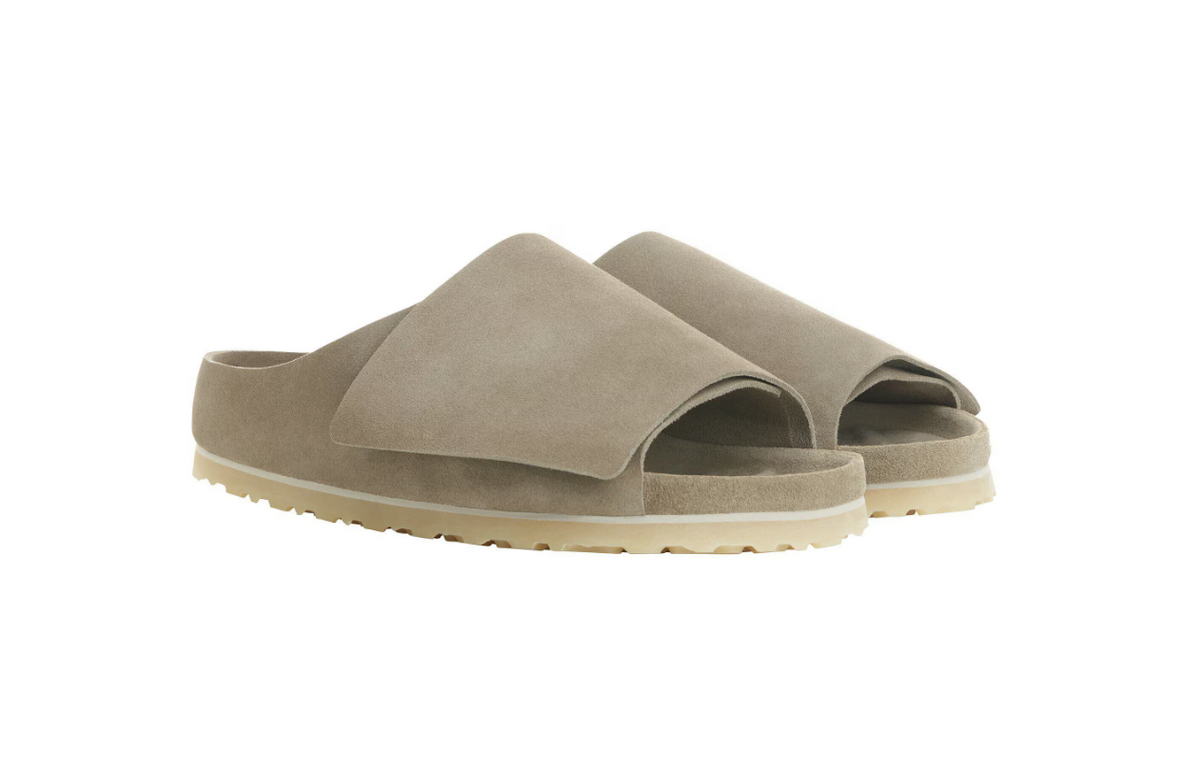 Birkenstock Los Feliz Suede Leather Sandals Taupe Narrow