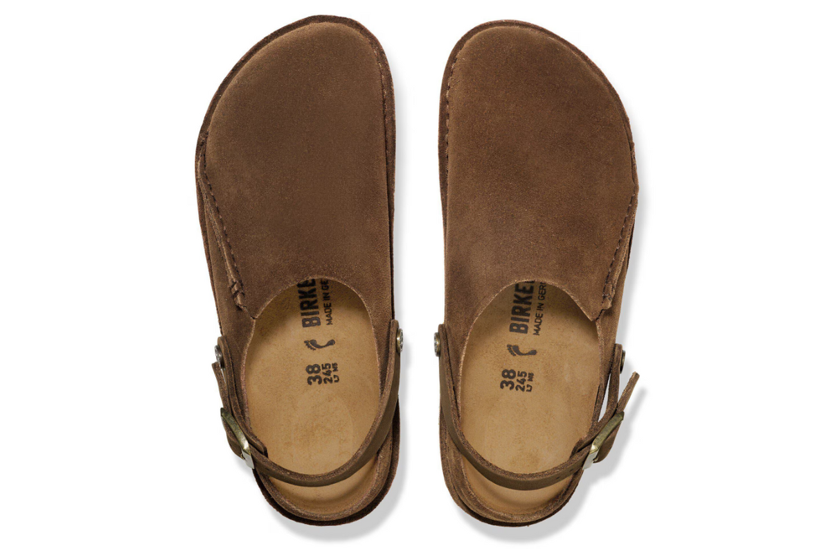 Birkenstock Lutry Premium Suede Leather Dark Tea Regular
