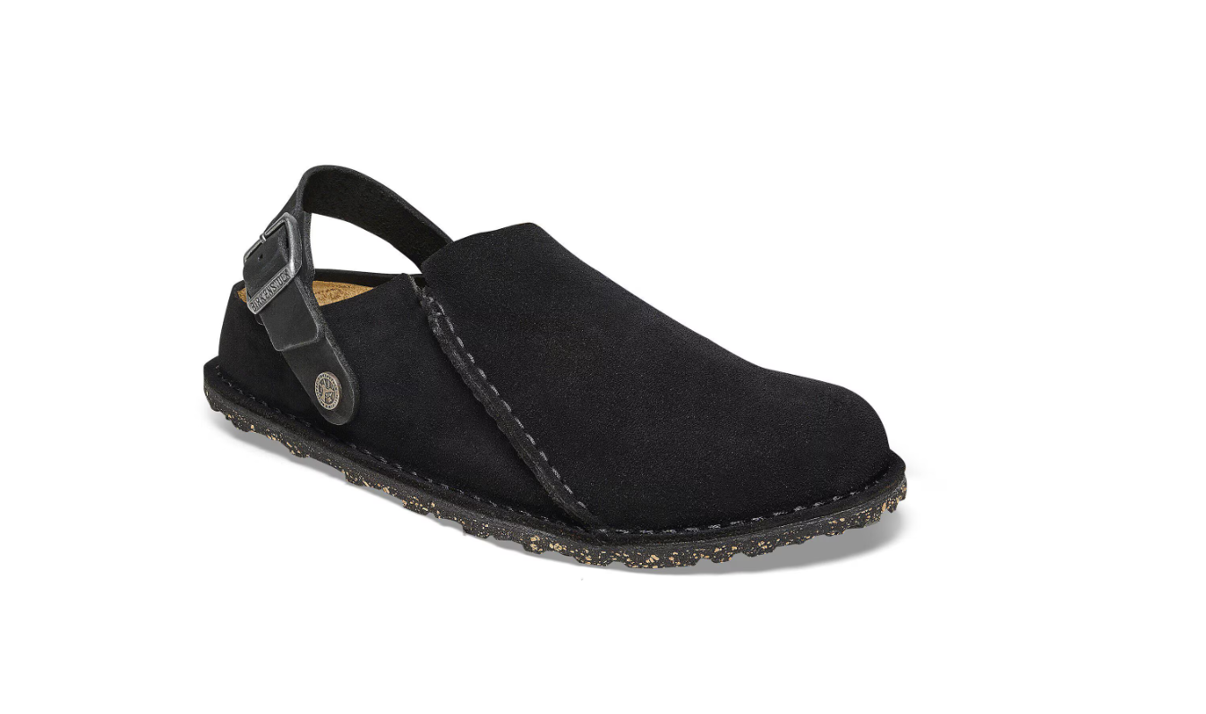 Birkenstock Lutry Premium Suede Leather Black Regular