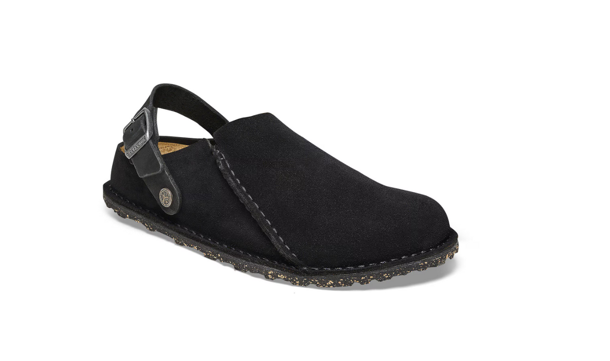 Birkenstock Lutry Premium Suede Leather Black Narrow