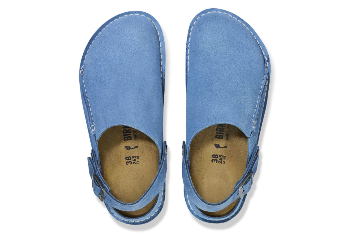 Birkenstock Lutry Premium Suede Leather Elemental Blue Regular