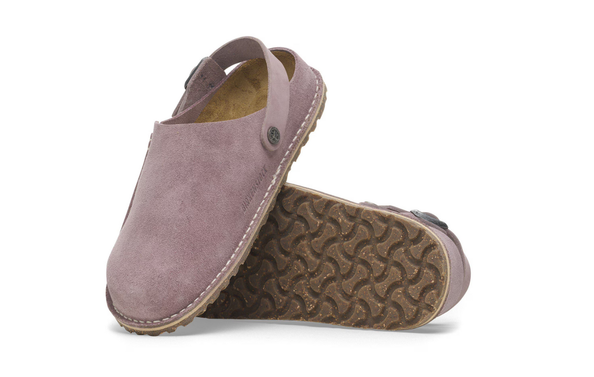 Birkenstock Lutry Premium Suede Leather - Faded Purple, Regular