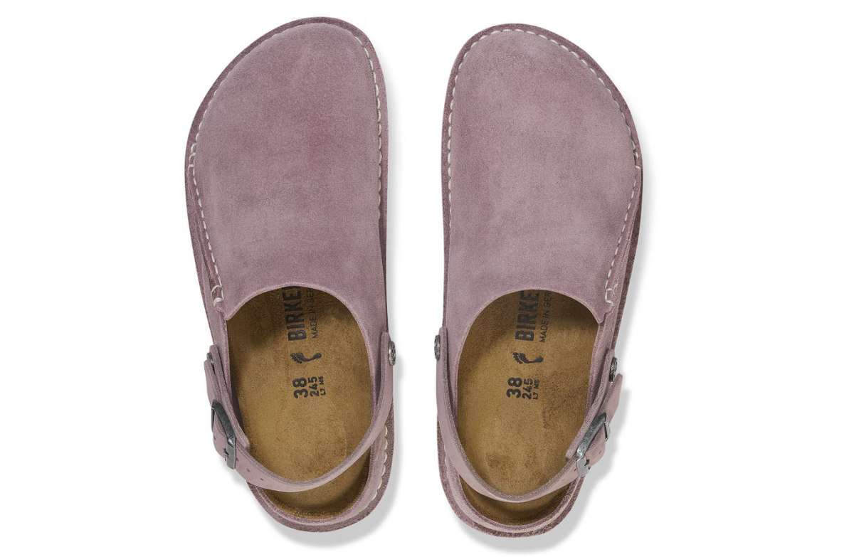 Birkenstock Lutry Premium Suede Leather - Faded Purple, Regular