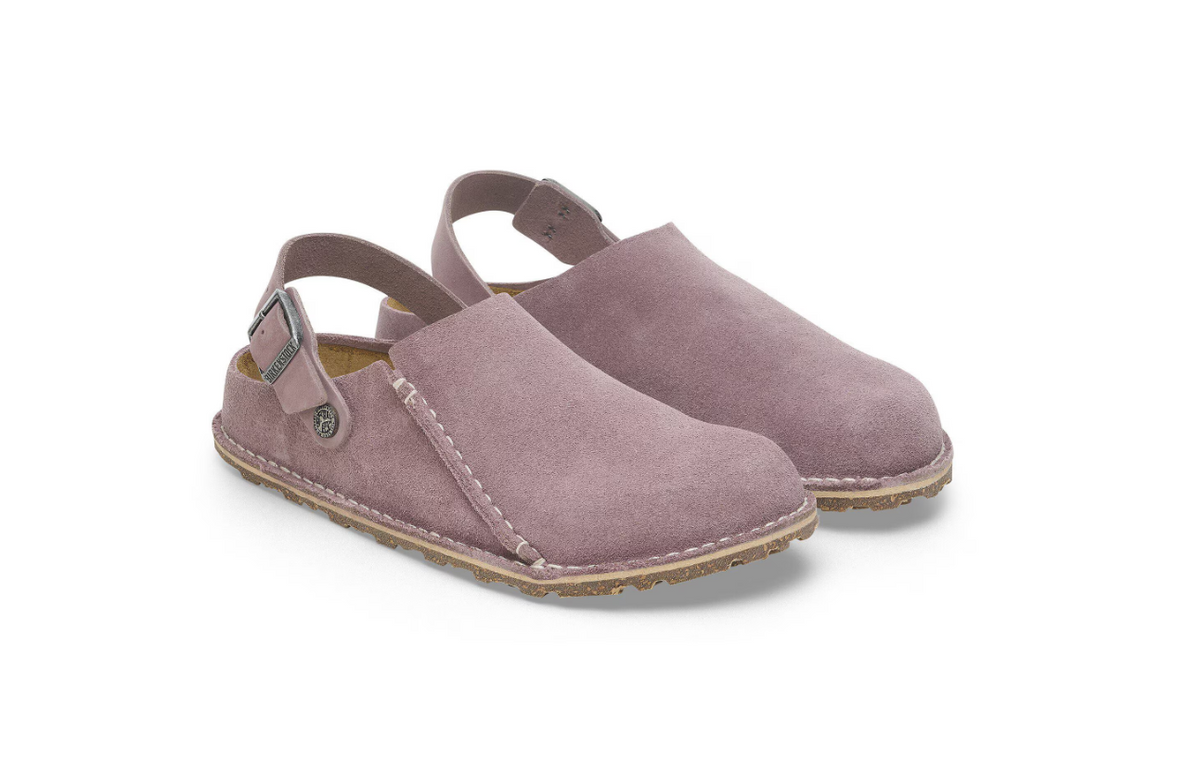 Birkenstock Lutry Premium Suede Leather - Faded Purple, Regular