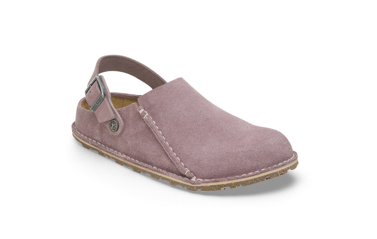 Birkenstock Lutry Premium Suede Leather - Faded Purple, Regular