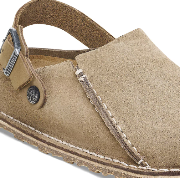 Birkenstock Lutry Premium Suede Leather Gray Taupe Regular